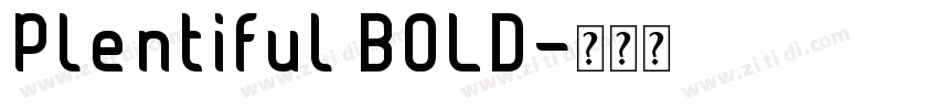 Plentiful BOLD字体转换